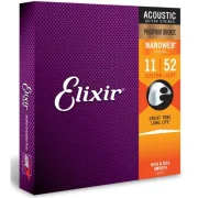 Corzi chitara acustica Elixir 16027 Nanoweb 11-52 Custom Light