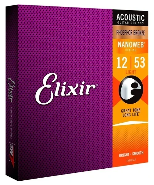 Corzi chitara acustica Elixir 16052 Nanoweb 12-53 Light