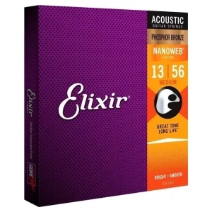 Corzi chitara acustica Elixir 16102 Nanoweb 13-56 Medium