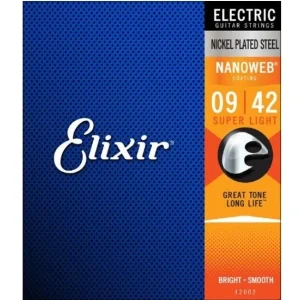 Corzi chitara electrica Elixir 12002 Nanoweb 9-42 Super Light
