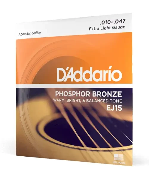 Corzi chitara acustica D’Addario EJ15 Phosphor Bronze Extra Light (10-47)
