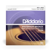 Corzi chitara acustica D’Addario EJ26 Phosphor Bronze Custom Light (11-52)
