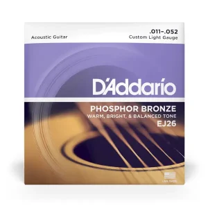 Corzi chitara acustica D'Addario EJ26 Phosphor Bronze Custom Light (11-52)