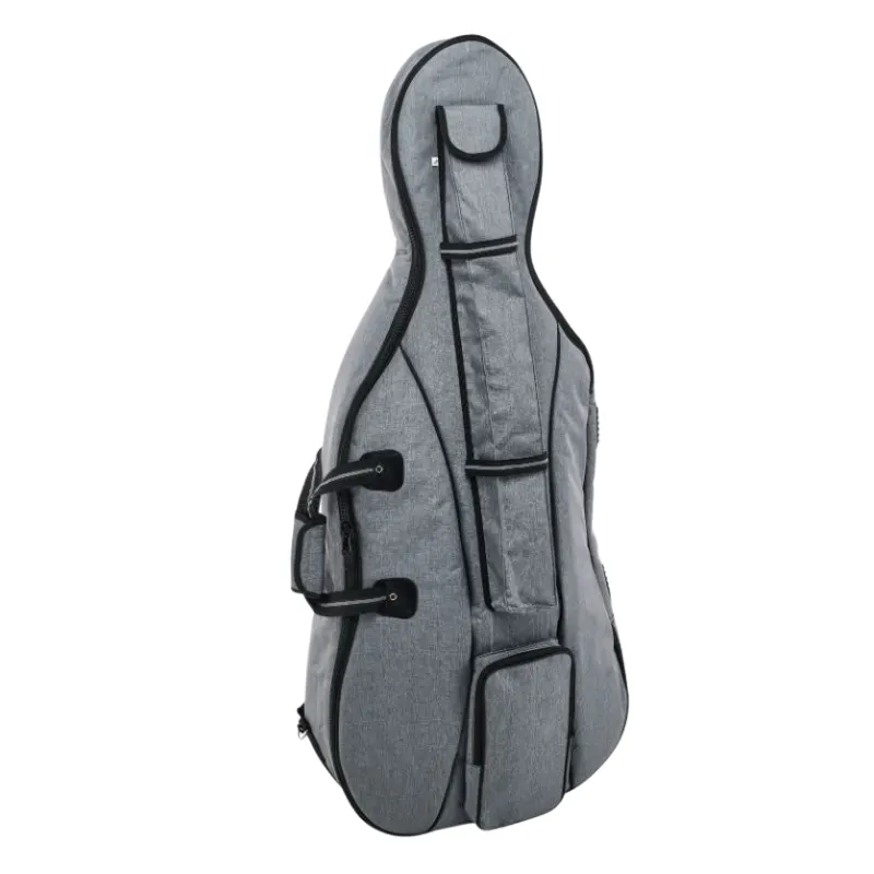 Husa violoncel 4-4 R&J gri verticala