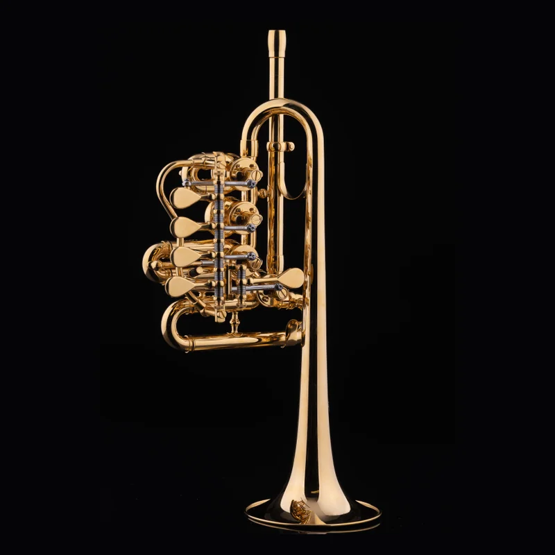 Trompeta Piccolo Schagerl Bb-A BERLIN gold plated
